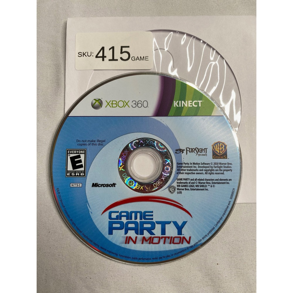 Game Party In Motion Microsoft Xbox 360 Kinect